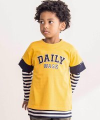 WASK/ロゴパッチＴシャツ＋ボーダーロンＴ セット(100~160cm)/507901310