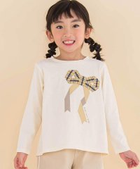 Noeil aime BeBe/天竺チェックリボン長袖Tシャツ(80~130cm)/507901327