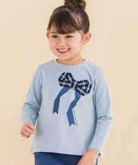 Noeil aime BeBe/天竺チェックリボン長袖Tシャツ(80~130cm)/507901327