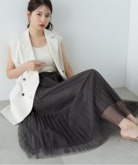 N Natural Beauty Basic/ランダムプリーツチュールスカート/507905782