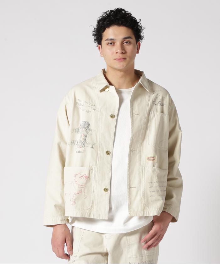 PAINT BACK STAIN COVERALL/ペイントバックサテン カバーオール PAINT BACK STAIN COVERALL/ペイントバックサテン カバーオール
