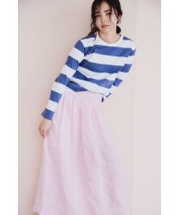 agnes b. FEMME/太ボーダー コットン 長袖Tシャツ "Cool"/507861660