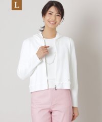 TO BE CHIC(L SIZE)/【L】レーヨンナイロン フリルフーディー ニット/507893308