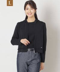 TO BE CHIC(L SIZE)/【L】レーヨンナイロン フリルフーディー ニット/507893308