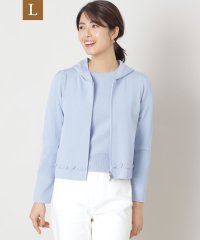 TO BE CHIC(L SIZE)/【L】レーヨンナイロン フリルフーディー ニット/507893308