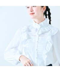 Audie a Muses/フリルカラー胸元タックブラウス/507908840