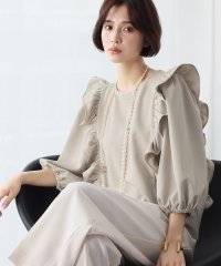 ELFRANK/エルフランク ELFRANK サイドギャザーフリル切替ブラウス【洗える】/507908937