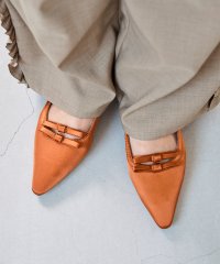 Menue/メヌエ Menue ポインテッドトゥ リボン バックストラップパンプス/507909043