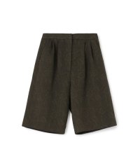 BACCA/コットンリネンジャガード ワイドタックショーツ/507909212