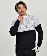 SB Select/シルバーバレットセレクト SB Select LUXE/R ペイズリー切り替え長袖ミニモックネック 長袖Tシャツ/507909257