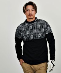 SB Select/シルバーバレットセレクト SB Select LUXE/R ペイズリー切り替え長袖ミニモックネック 長袖Tシャツ/507909257
