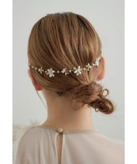 niana/ニアナ niana パールビジューフラワーヘッドドレス 結婚式 二次会 同窓会 お呼ばれ オケージョン ウェディング ヘアアクセサリー ヘアピン/507909543