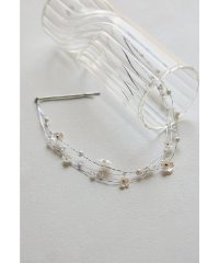 niana/ニアナ niana パールフラワーヘッドドレス 結婚式 二次会 同窓会 お呼ばれ オケージョン ウェディング ヘアアクセサリー ヘアピン/507909544