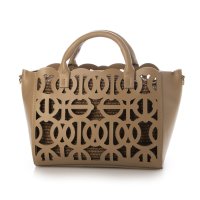 ANITA BILARDI/アニタ ビラルディ Anita Bilardi カットワークレザーハンドバッグ/507909767