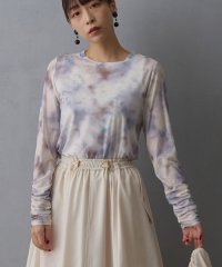 NICOLE white/ぼかし柄シアーTEE/507869805