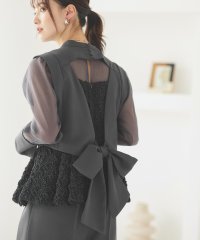 RUIRUE BOUTIQUE/ルイルエブティック RUIRUE BOUTIQUE バックリボントップス＆ペプラムオールインワンセットアップ/507887075