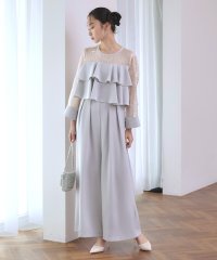 RUIRUE BOUTIQUE/ルイルエブティック RUIRUE BOUTIQUE シアーエンブロイダリースリーブ ダブルフリルパンツドレス/507887076