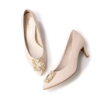 Launa lea/ラウナレア Launa lea 【25SS】ビジューポインテッドトゥヒールパンプス(0484A)/507911028