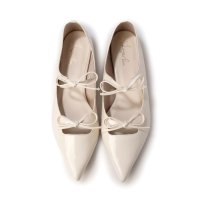 Launa lea/ラウナレア Launa lea 【25SS】ダブルリボンメリージェーンフラットパンプス(0589)/507911029