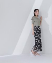 NATURAL BEAUTY BASIC/フラワー刺繍メッシュナロースカート/507912276