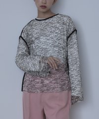 miette/メランジメッシュトップス/507912408