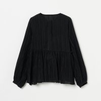 HELIOPOLE/STRIPED CREPE SIDE SLIT BLOUSE/507912790