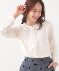 SHOO・LA・RUE　DRESKIP/【洗える/S－LL/洗濯後しわになりにくい】ブラウス見えボウタイ風トップス/507912975