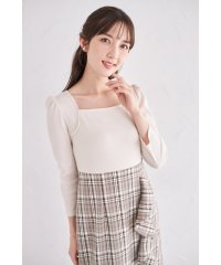 tocco closet/トッコクローゼット tocco closet チェック柄アシメフリルドッキングワンピース/507913065