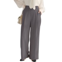 KOBE LETTUCE/コウベレタス KOBE LETTUCE シワになりにくいワイドパンツ【プチ】[選べるサイズ][M4162]/507913427