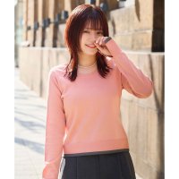 KOBE LETTUCE/コウベレタス KOBE LETTUCE [ みーちゃんコラボ ] 着痩せバイカラーニットトップス [N1159]/507913433