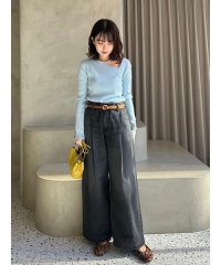 Mila Owen/【WEB限定00サイズ】ルーズフィットタックバギーデニムパンツ/507913637