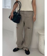 Mila Owen/【WEB限定00サイズ】ワイドテーパードカットアウトデニムパンツ/507913638