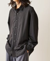 JUNRed/ウェーブ刺繍レギュラーカラーシャツ/507913671
