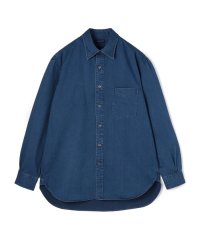 TOMORROWLAND MENS/コットンインディゴ セミワイドカラーシャツ/507913694