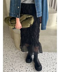 Mila Owen/シャーリングシアーストレートスカート/507913946