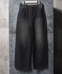 1111clothing/ワンフォークロージング 1111clothing オーバーダイ ワイドストレート デニムパンツ/507914225