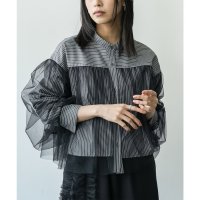 mili an deni/ミリアンデニ mili an deni チュール使いブラウス/507914445
