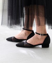 welleg/ウェレッグ welleg アンクルストラップ ローヒール チュール パンプス/507914690