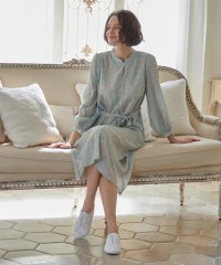 LAURA ASHLEY/【ウエストリボン付き】ナンテール柄 シフォンワンピース/507914950