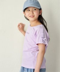 ikka kids/袖ギンガムレースアップTシャツ（120〜160cm）/507043357