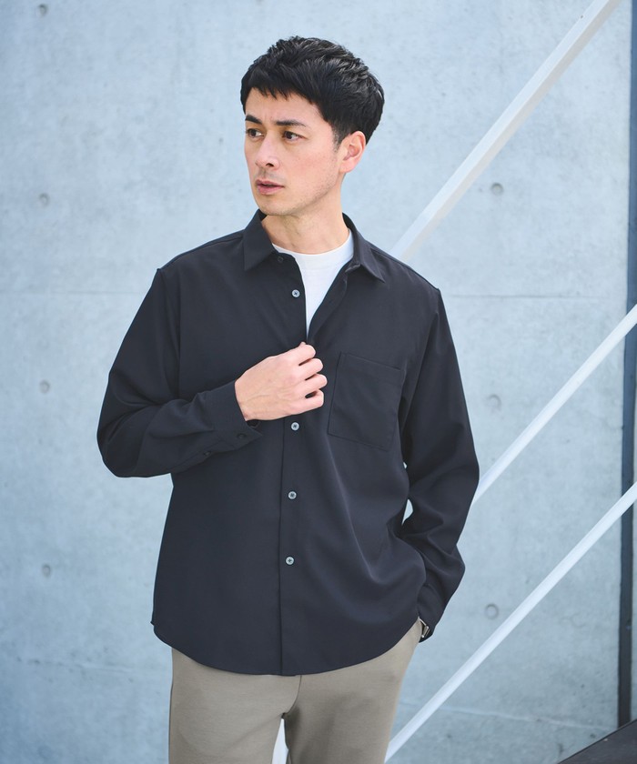 WEB限定】JUST fit ソフトドレープ 長袖 シャツ(507874591