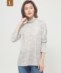 エヴェックス バイ クリツィア　Lサイズ/【L】【ウォッシャブル】ゼブラプリントハイネックカットソー/507890258
