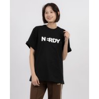 NERDY/ノルディ NERDY BLENK BIG LOGO S/S T－SHIRT 　ブレンクビッグロゴ Tシャツ（パープル）/507897880