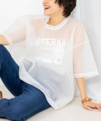 Rie Miller/ダンボールメッシュプリントTシャツ/507913682