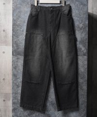 1111clothing/ワンフォークロージング 1111clothing オーバーダイ ダブルニー デニムパンツ/507914226
