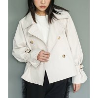 mili an deni/ミリアンデニ mili an deni 綿タッチ2WAYキャンディスリーブショートトレンチコート/507914444