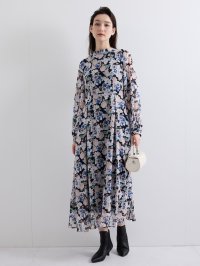 QUEENS COURT/クイーンズコート QUEENS COURT フラワーシアーワンピース≪洗濯機で洗える≫/507915207