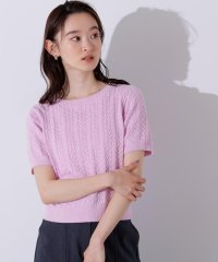 N Natural Beauty Basic/ミニケーブル半袖ニット/507916085