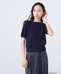 N Natural Beauty Basic/ミニケーブル半袖ニット/507916085