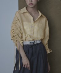 miette/ドロストスリーブシアーチェックシャツ/507916217